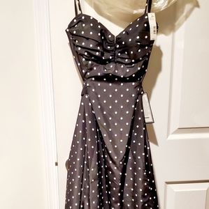 Onyx polka dot dress